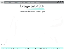 Tablet Screenshot of evergreencosmeticlaser.com